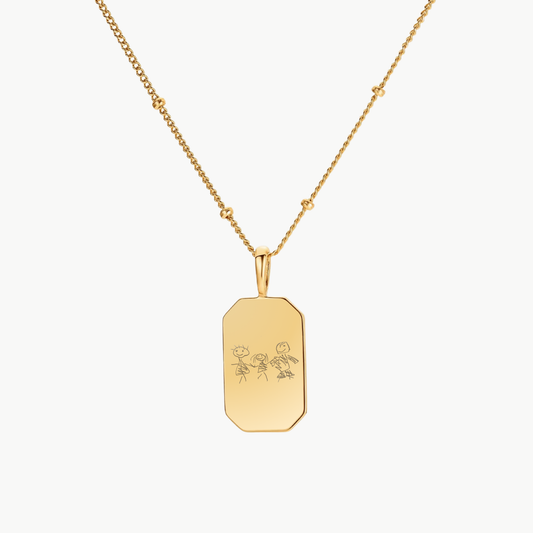 DRAWING TAG NECKLACE