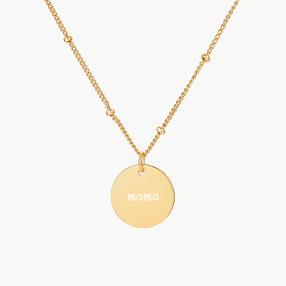 MAMA DISC NECKLACE