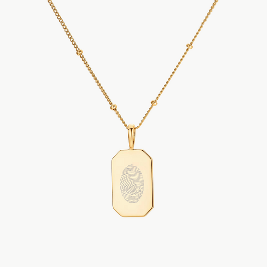 FINGERPRINT TAG NECKLACE