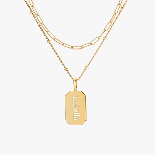 NAME TAG PAPERCLIP LAYERING SET