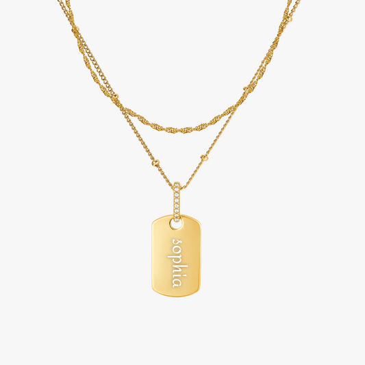 NAME SPARKLE TAG SINGAPORE LAYERING SET
