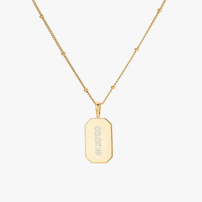 DATE TAG NECKLACE