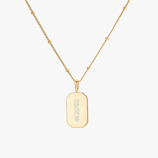 DATE TAG NECKLACE