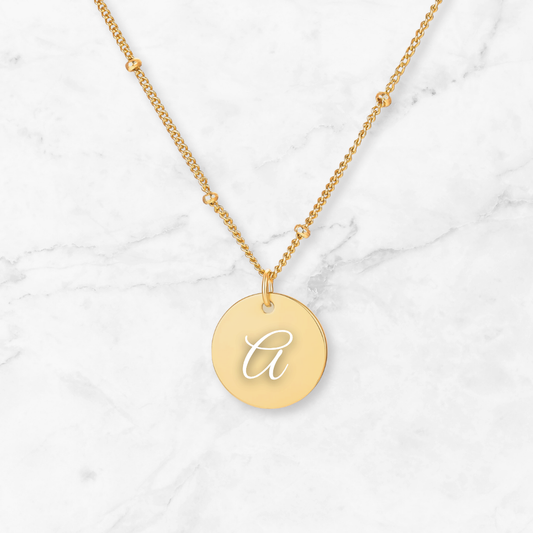 INITIAL DISC NECKLACE